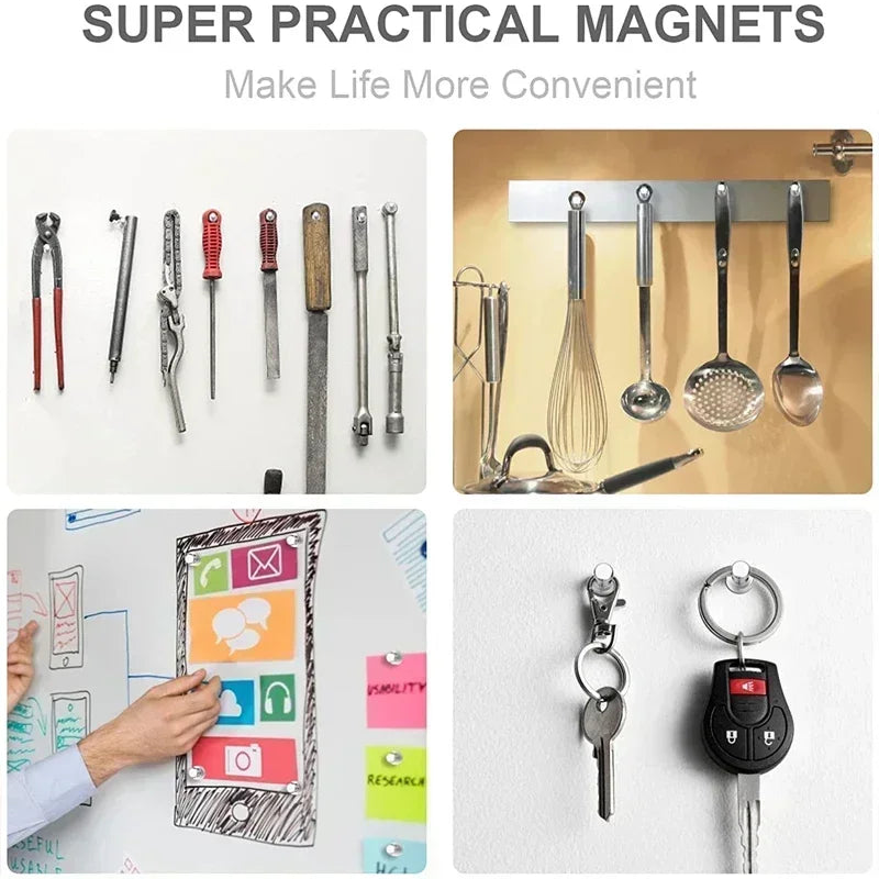 5/20pcs Magnetic Pins Neodymium Magnetic Thumbtacks for Whiteboard Cone Super Strong Fridge Pushpin Magnets Home Storage Tools