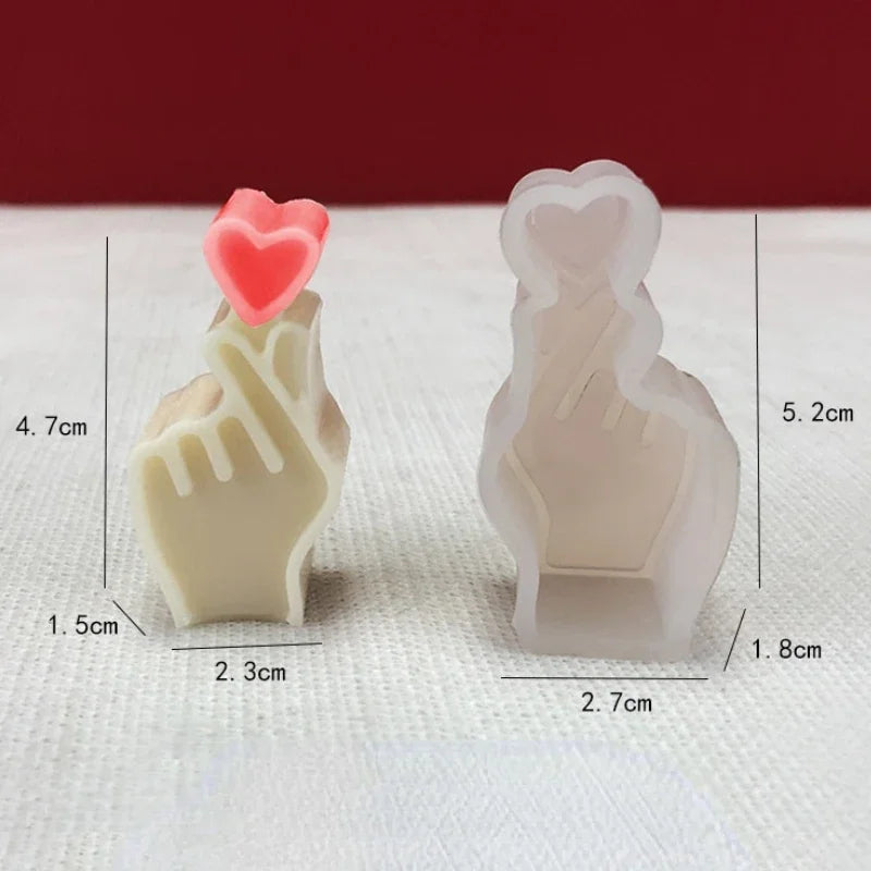 Folded Prayer Gesture Silicone Candle Mold Buddha Beads Hand Plaster Soap Resin Mould DIY Chocolate Cake Making Home Decor Gift