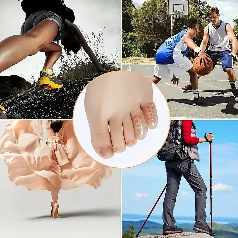 10pcs Gel Toe Protectors, Anti-Friction & Blister Prevention, Food-Grade Gel, for Work Boots & Women's Shoes.