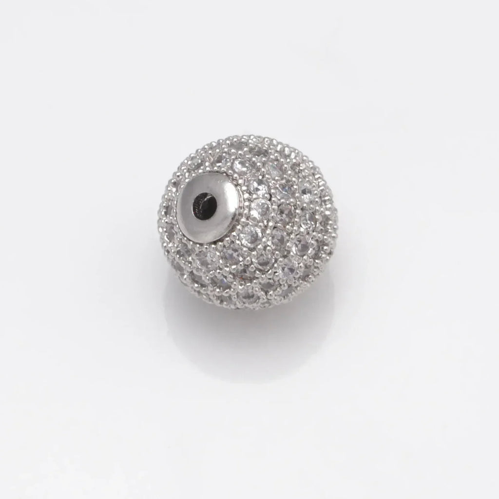 Beads for Jewelry Making Gold Silver Color Accessories Paved