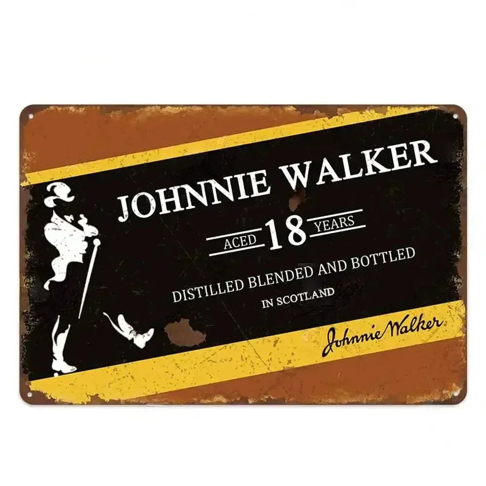 Retro Whiskey Plaque Metal - Enhance your decor with this lovely vintage metal sign. Ideal for pub,bar,club,living room,man cave