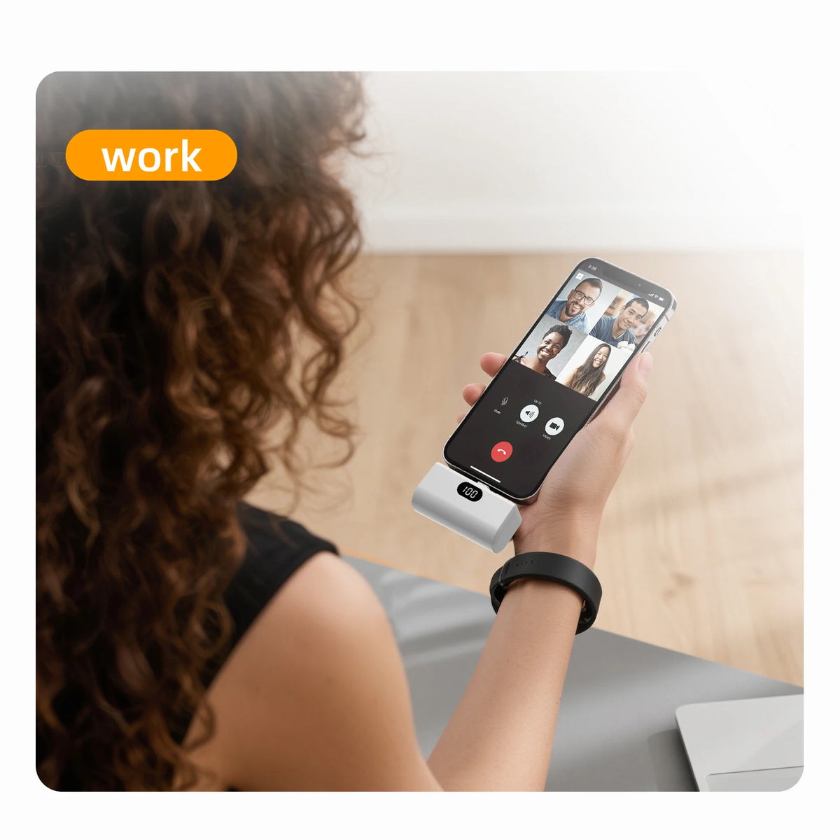 Lightweight 5000mAh Portable Power Bank with Built-in Type C