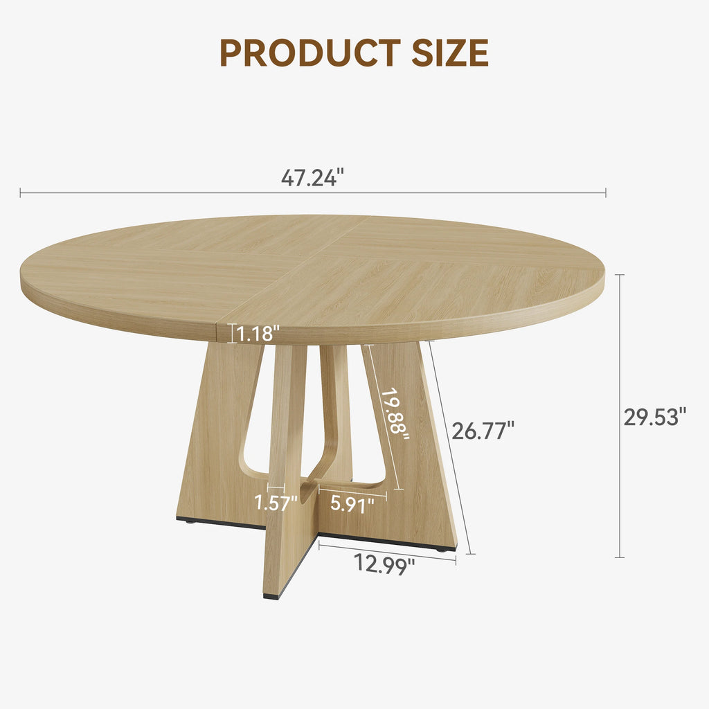 47 Inch Round Dining Table For 4-6