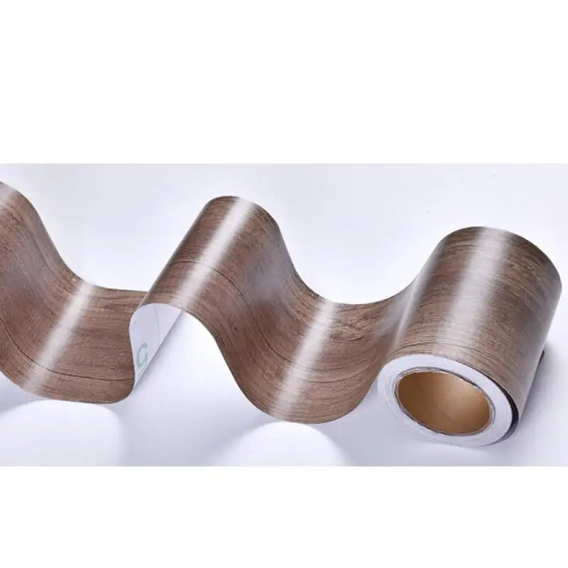 10M Realistic Wood Grain Repair Duct Tape Furniture Renovation Adhensive Skirting Waist Line Floor Stickers Home Decor
