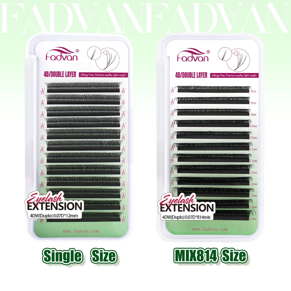 FADVAN 3D/4D/5D W Shaped Double Tips Eyelashes Extensions Natural
