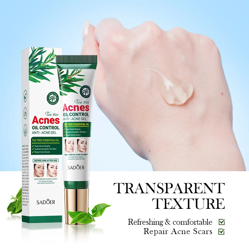 Tea Tree Acne Removing Cream Facial skincare Oil Control Face Gel Creams Hydrating Moisturizing Facial Cream Skin Care Set