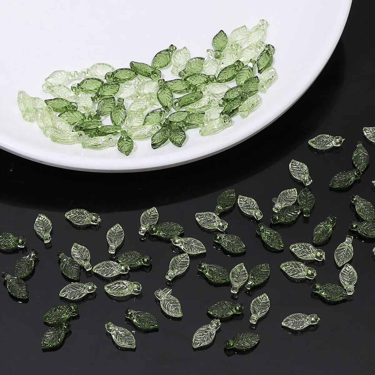 Acrylic Mini Small Tree Leaf Hand Beaded DIY Handmade