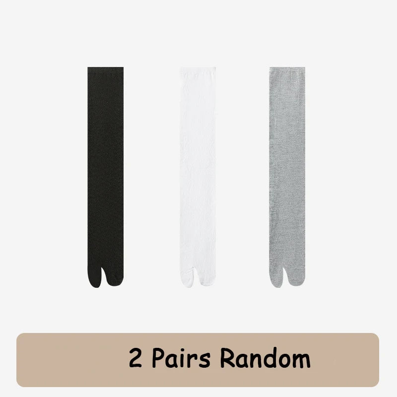2/4Pairs Man Socks Comfortable Soft Fashion Tabi Toe Socks  Summer Two Finger Socks Kimono Flip Flop Sandal Split Tabi Toe Sock