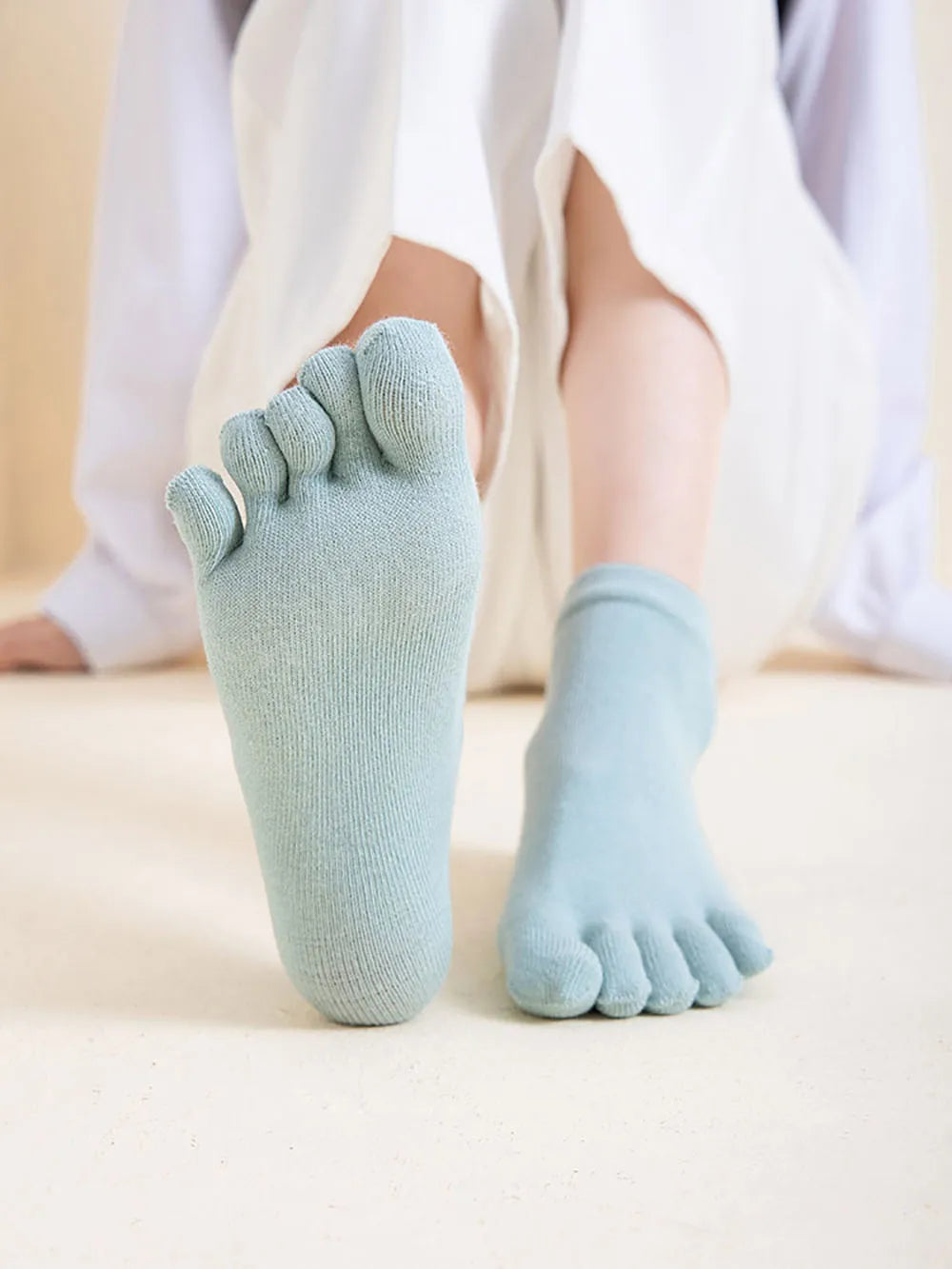 Hot Sale! Women Toe Socks with Separate Fingers Summer Solid Color Cotton Five Finger Socks Women Low Cut Ankle Socks Yoga Sport