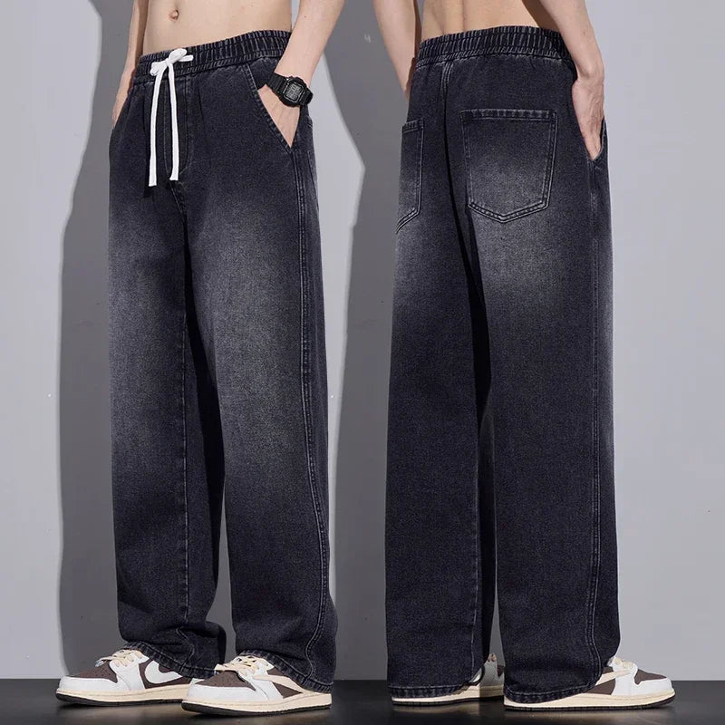 Men's Clothing Wide-leg Pants Baggy Jeans Streetwear Straight Fashion