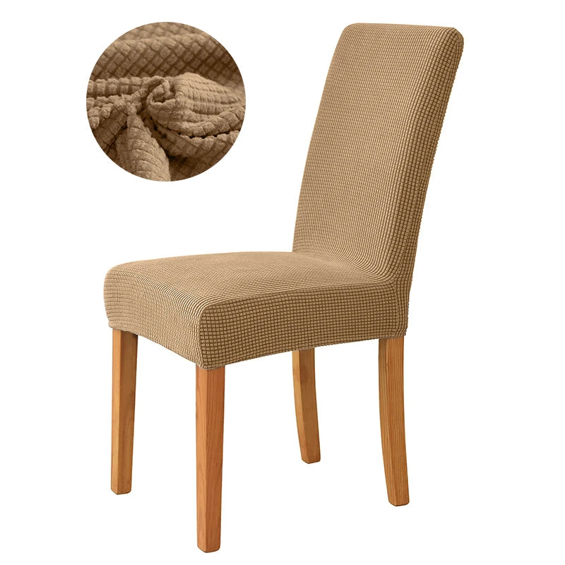 Elastic Dining Chair Cover Stretch Seat Slipcover Jacquard Spandex Protector Case for Kitchen Chair Seat Home Hotel Banquet