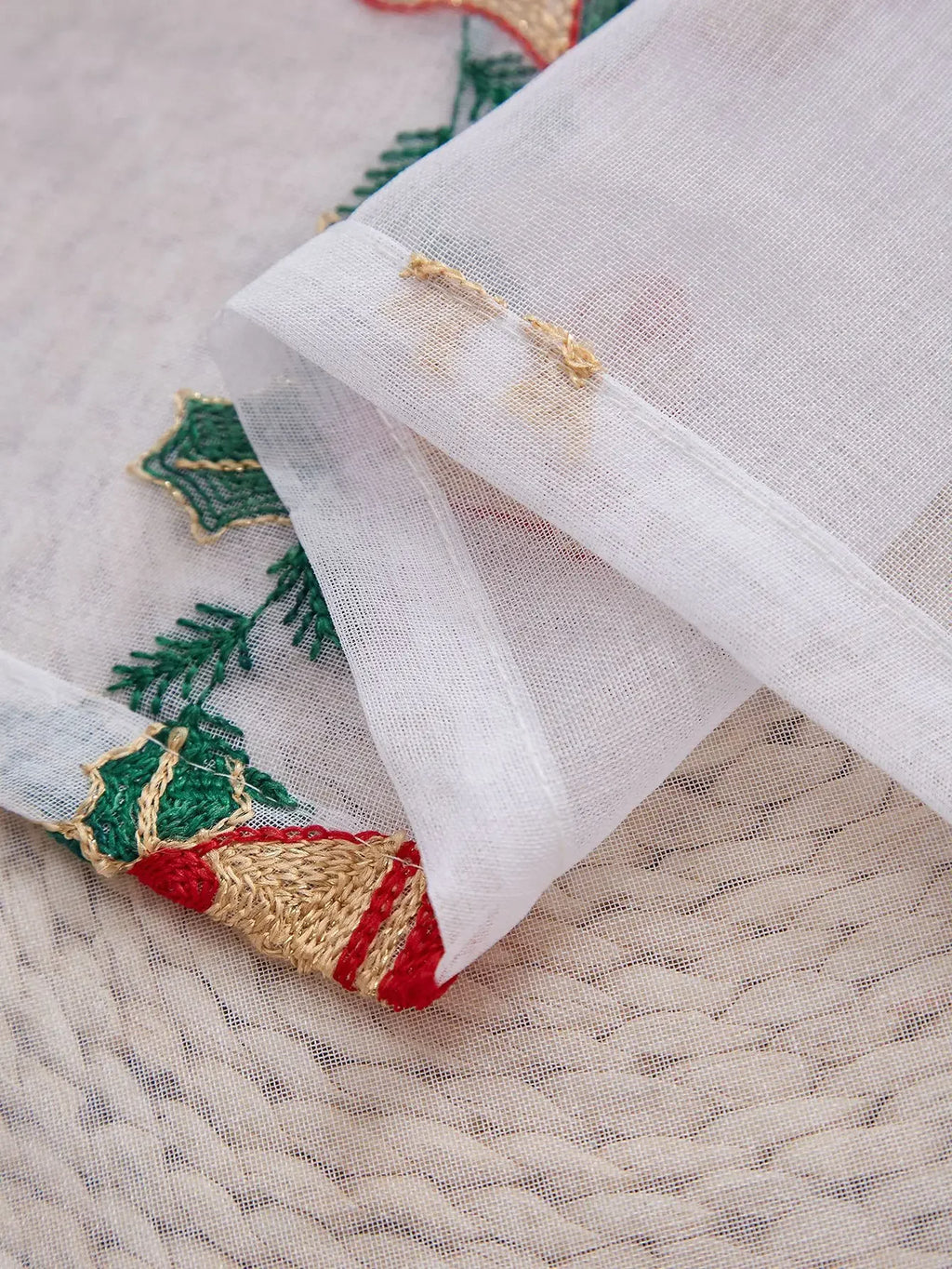 New Style of Snowflake Embroidered Window Screen Sweet Christmas Tulle Curtains Living Room Bedroom Transparent Yarn