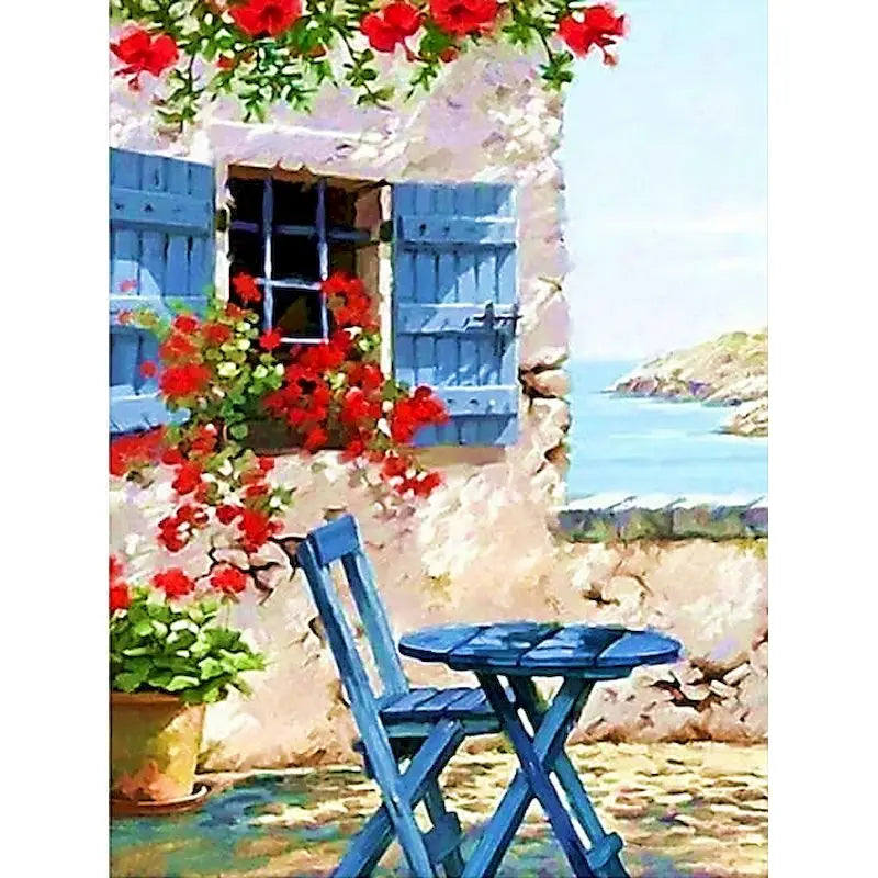GATYZTORY Frame Painting By Numbers For Adults Coloring On Numbers Window Flower Gift Picture Drawing Paint Kit Diy Crafts