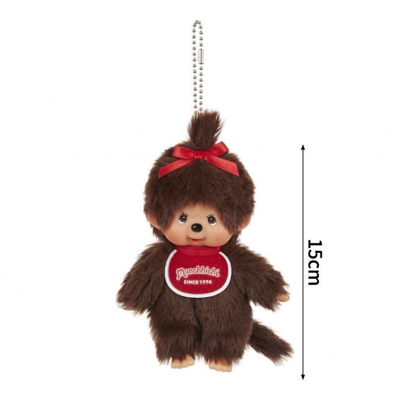 Monchhichi Keychain Kawaii Keychains for Bags Monchhichi Doll Hanging Pendants Children's Day Birthday Gift 몬치치