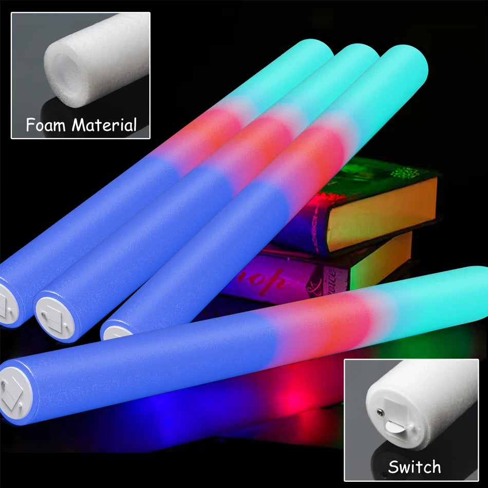 Glow in the Dark Party Supplies Foam Glow Sticks LED Glasses Neon