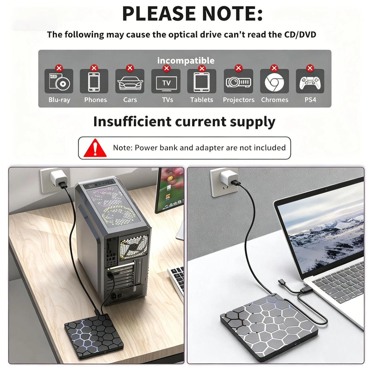 8‑in‑1 External Cd/dvd Drive Features USB 3.0 &amp; Type‑c