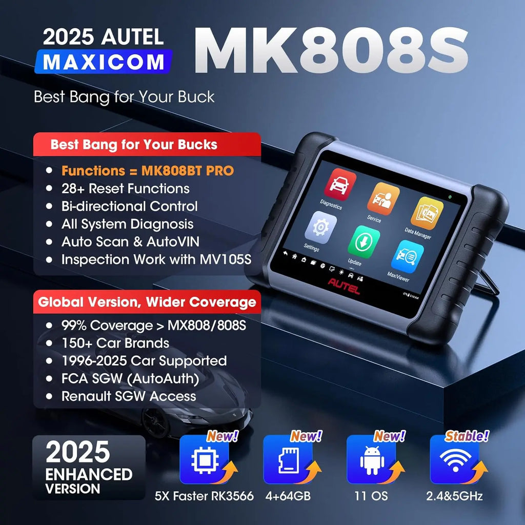 Autel Maxicom Mk808s Bidirectional Tool As Mk808bt Pro Mx808s