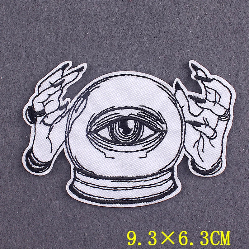 Devil Patch Iron On Patches For Clothing Thermoadhesive Patches On Clothes DIY Gothic Embroidery Patch Stripe Badges On Backpack