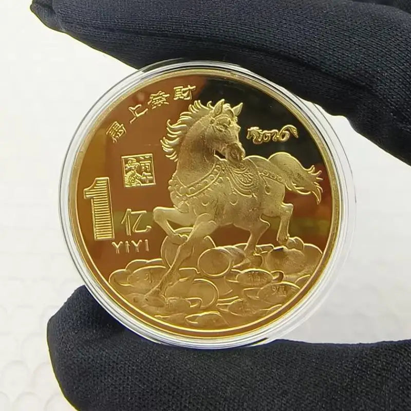 1PC  Metal Collection 2026 New Year Souvenir 40mm Chinese Coins Lucky Animal Horse Collectible Coins