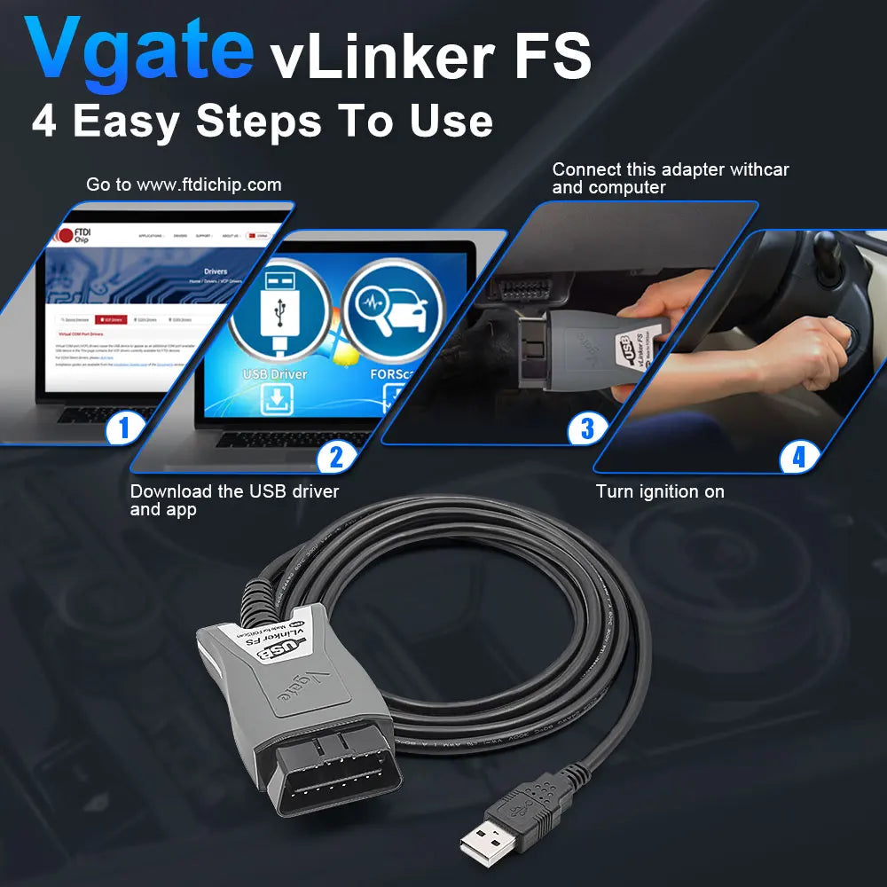Vgate Vlinker FS Elm327 for Ford Forscan HS MS