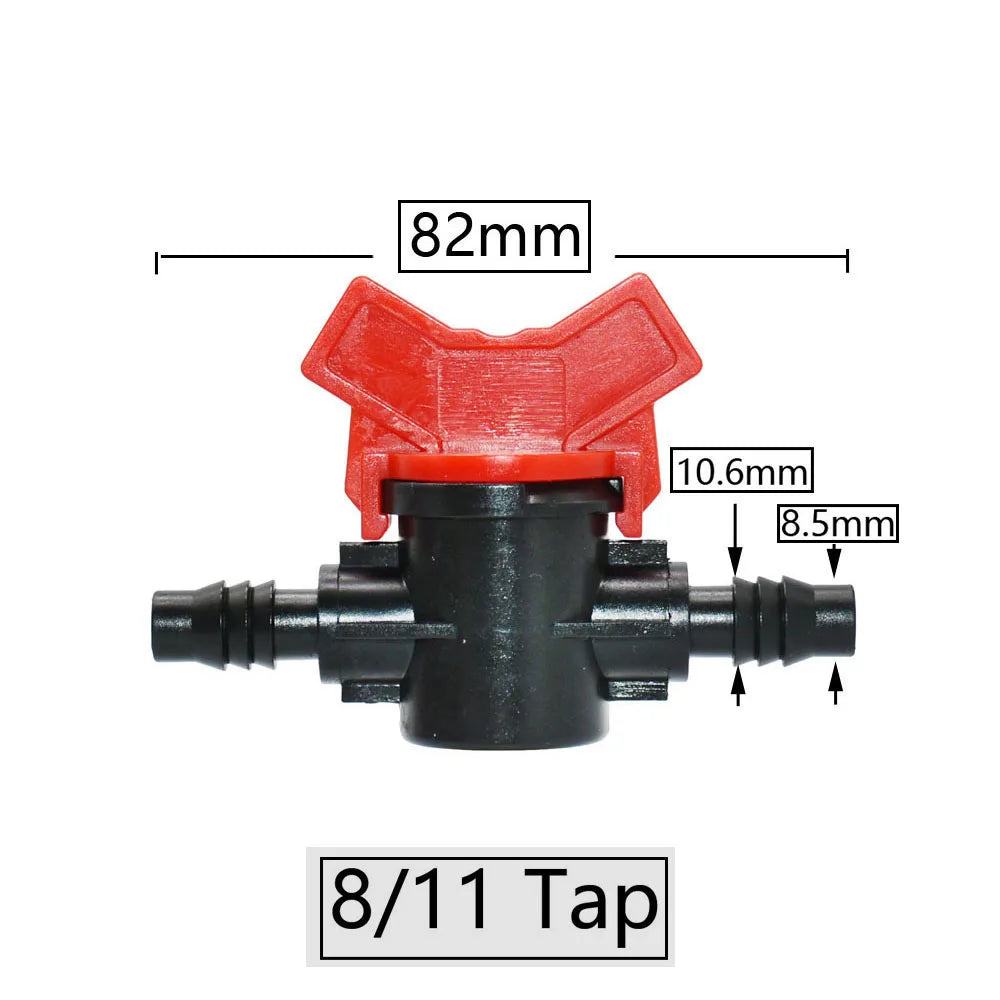 4/8/10/12/16/20/25mm Hose Barbed Mini Valve Garden Tap Barb Connectors With 1/2 3/4 Inch Thread Drip Irrigation System Fitting