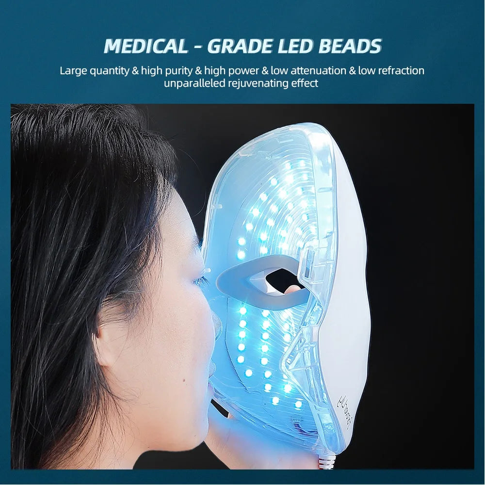 LED Face Mask 7 Colors LED Photon Facial Mask Skin Rejuvenation Face Beauty Mask