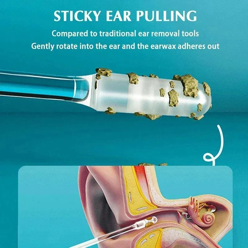 Premium Earwax Remover Tool Reusable Silicone Ear Cleaning Sticks