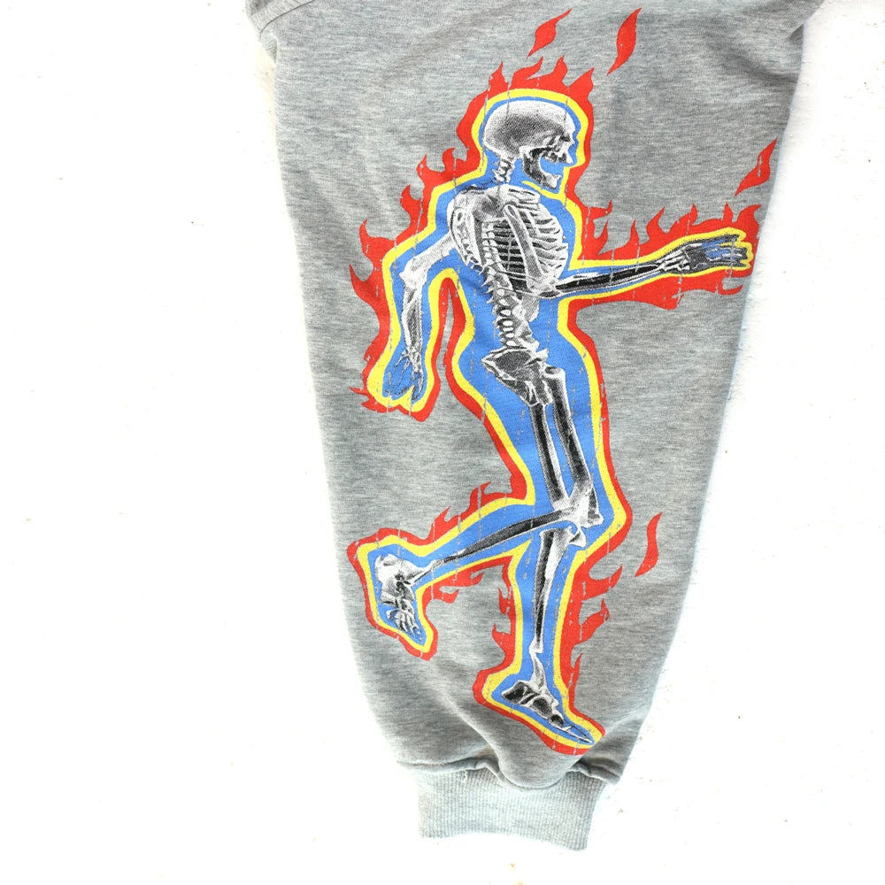 Y2K Streetwear Funny Graphic Zip up Hoodies with Rhinestones