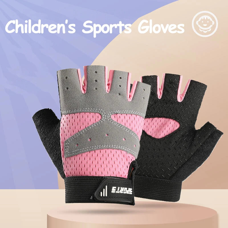 Summer Children's Cycling Gloves Breathable Mesh Roller Skating
