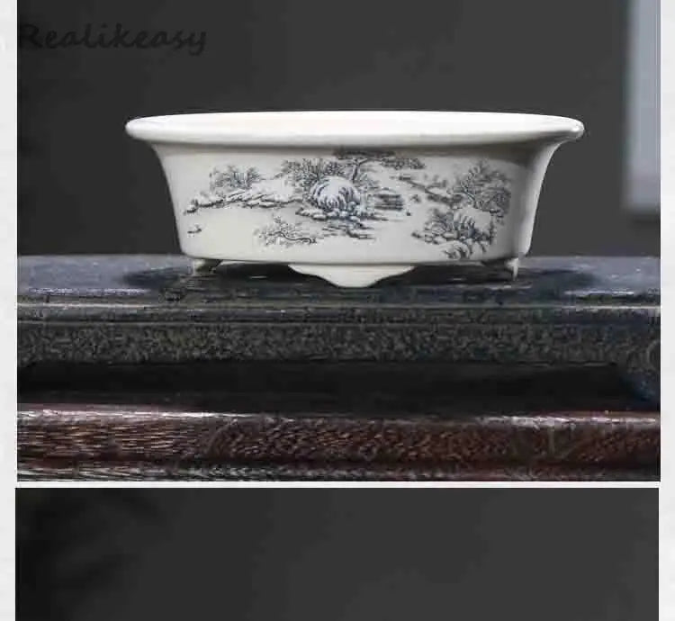 6Size Purple Sand Flower Pot Ceramic Bonsai Pot Handmade Succulent Flower Pot Chinese Landscape Flower Pot Home Decor LE302