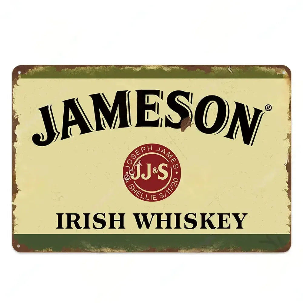 Retro Whiskey Plaque Metal - Enhance your decor with this lovely vintage metal sign. Ideal for pub,bar,club,living room,man cave