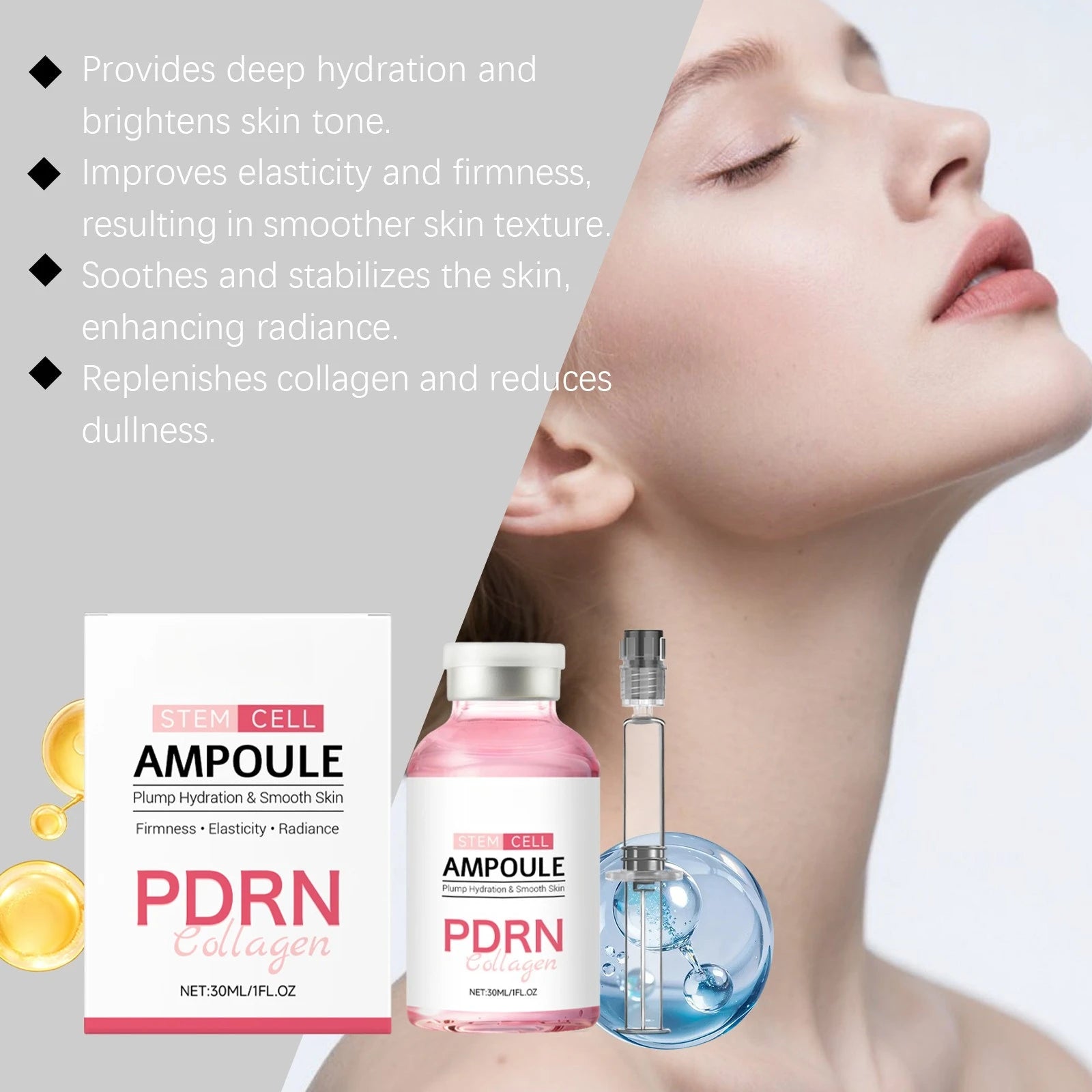 Moisturizing Hydrating Ampoule Essence Gentle hydration,moisturizing,anti-aging care for dry facial skin Daily skin care essence