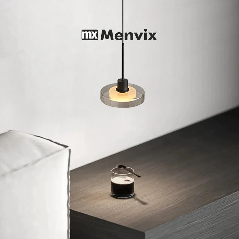 Menvix Nordic Modern Design Glass Small Chandelier for Bedroom Living Dining Room Led Pandant Light Home Decor Fixture Hang lamp