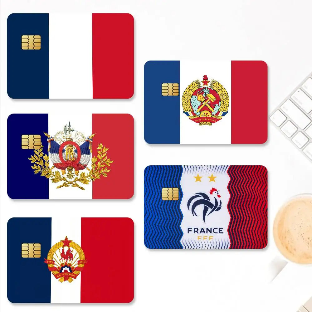 Flag France Credit Card Stickers Skin For Bank Bus Metro 4PCS Cover Film Gift