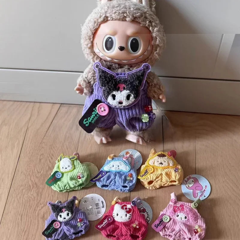 Hot Sanrio For Labubu Series Clothing V1 V2 V3 Toys Cartoon Cute Kuromi Melody Pendant Clothing Doll Fashion Accessories Gift