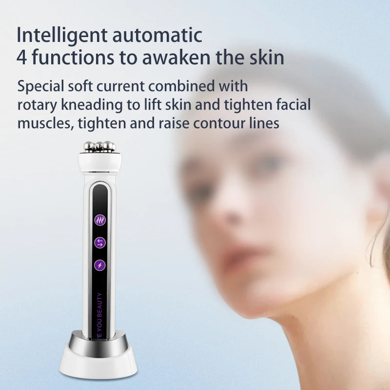 RF Facial Massage Roller EMS Face Lifting Machine Microcurrent Skin Tightening Face V-line Beauty Device Eye Roller Skin Care