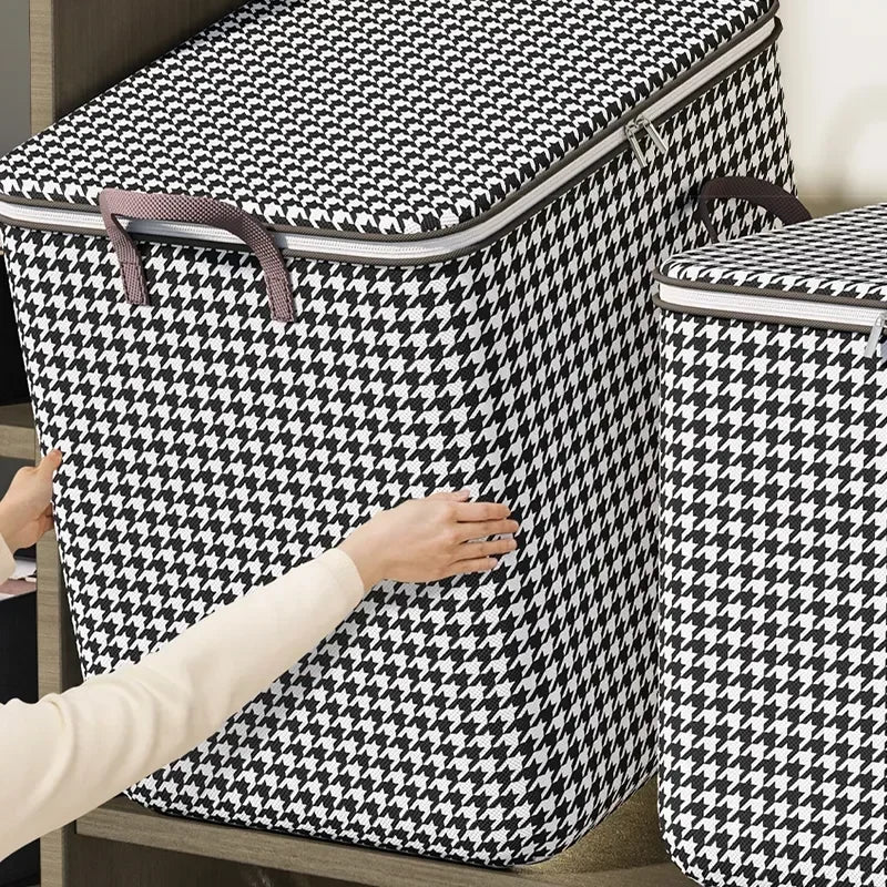1pc Organizer Clothes Storage Bags Large Capacity Quilt Moving Box Tote Bag Dustproof Clothing Wardrobe Home