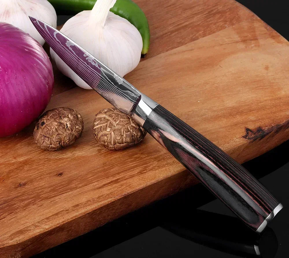 Professional Kitchen Knives Damascus Japanese Santoku Cleaver Slicing Knife Stainless Steel Boning Knife Butcher Cleaver Knife