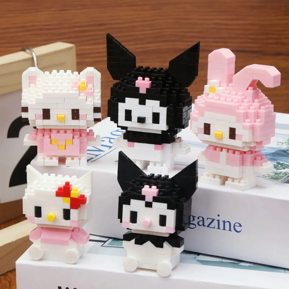 99 Style SANRIO Hello Kitty Building Blocks Cartoon Figures Kuromi