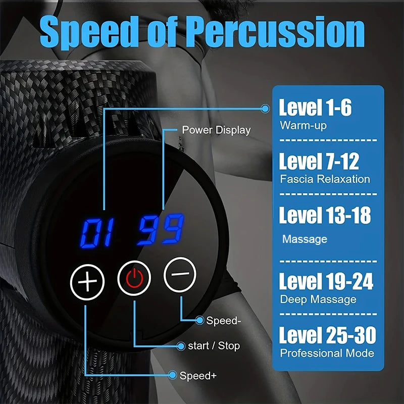 30-Speed Noise-Reduction Massage Gun