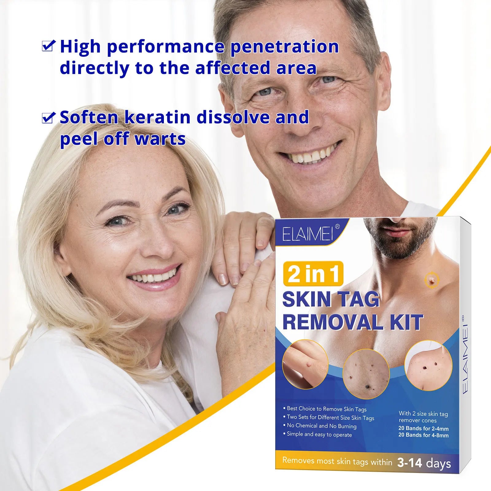Auto Skin Tag Mole Wart Removal Face Skin Care Body Kit Painless Cleaning Tool Wart Dot Treatment for 2-8mm Beauty Health 2 In1