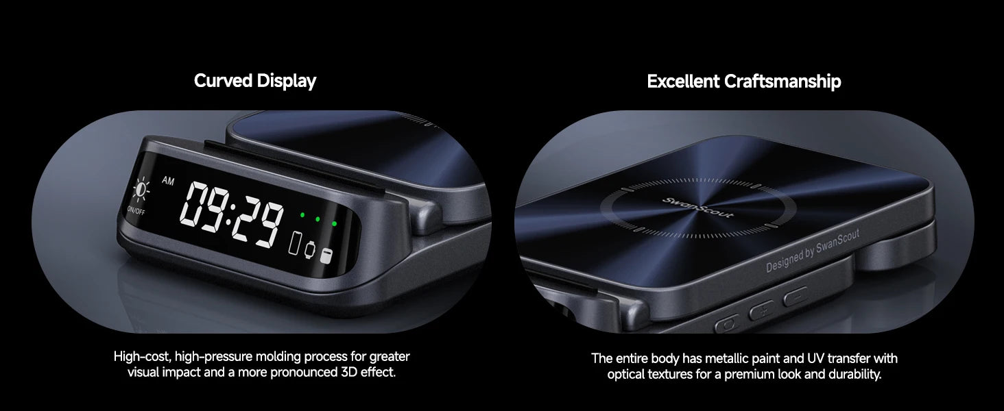 SwanScout 708S Charging Station for Samsung S25 S24 Ultra S23 Z Flip 7 Fold 6 5 Wireless Charger for Galaxy Watch 8 7 for Buds 3