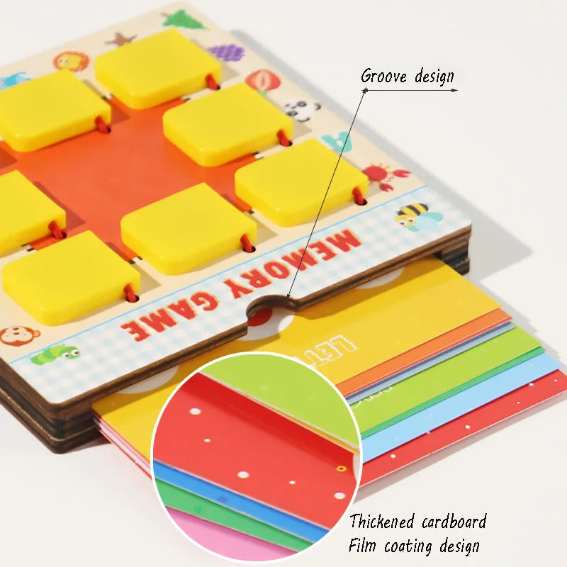 Montessori Memory Board Games Kid Creative Toy Pattern Matching Logice Thinking Brain Intellectual Challenge Game Educatioon Toy