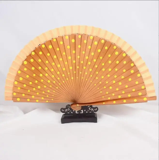 1pc Spanish Dance Performance Wooden Fans  Wedding Decoration Clothing Accessories Folding Fan