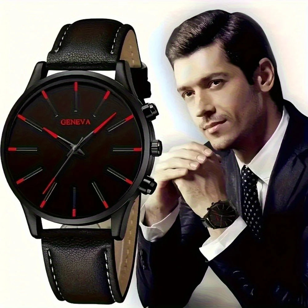 Set, Casual Men's Watchs Men's Watch Set Quartz Watch