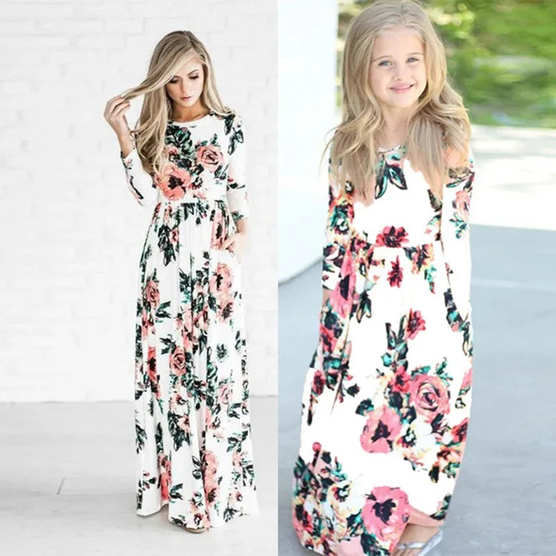 Summer Mommy and Me Family Matching Mother Daughter Flower