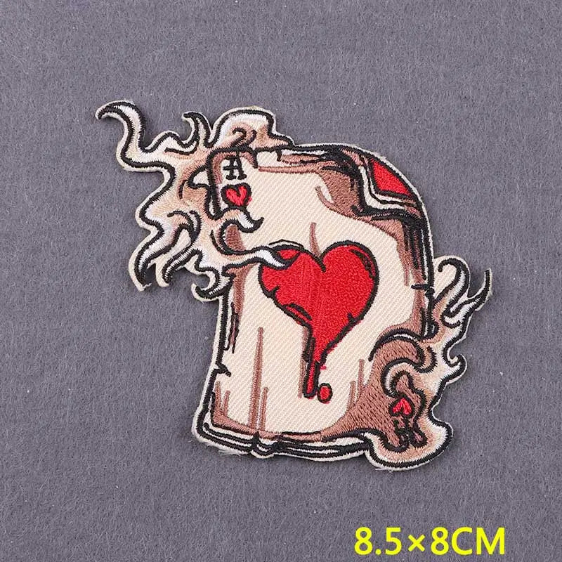 Devil Patch Iron On Patches For Clothing Thermoadhesive Patches On Clothes DIY Gothic Embroidery Patch Stripe Badges On Backpack