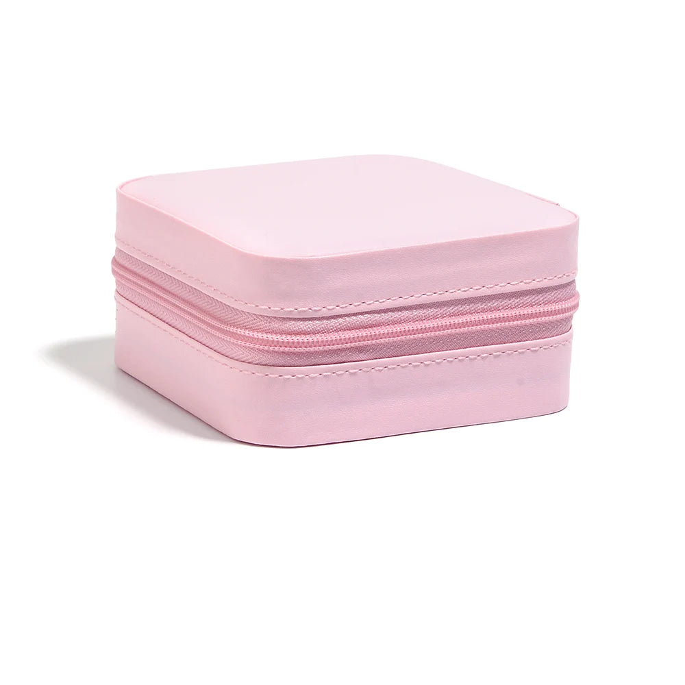 Portable Jewelry Storage Box Travel Organizer Jewelry Case Leather Storage Earrings Necklace Ring Jewelry Organizer Display