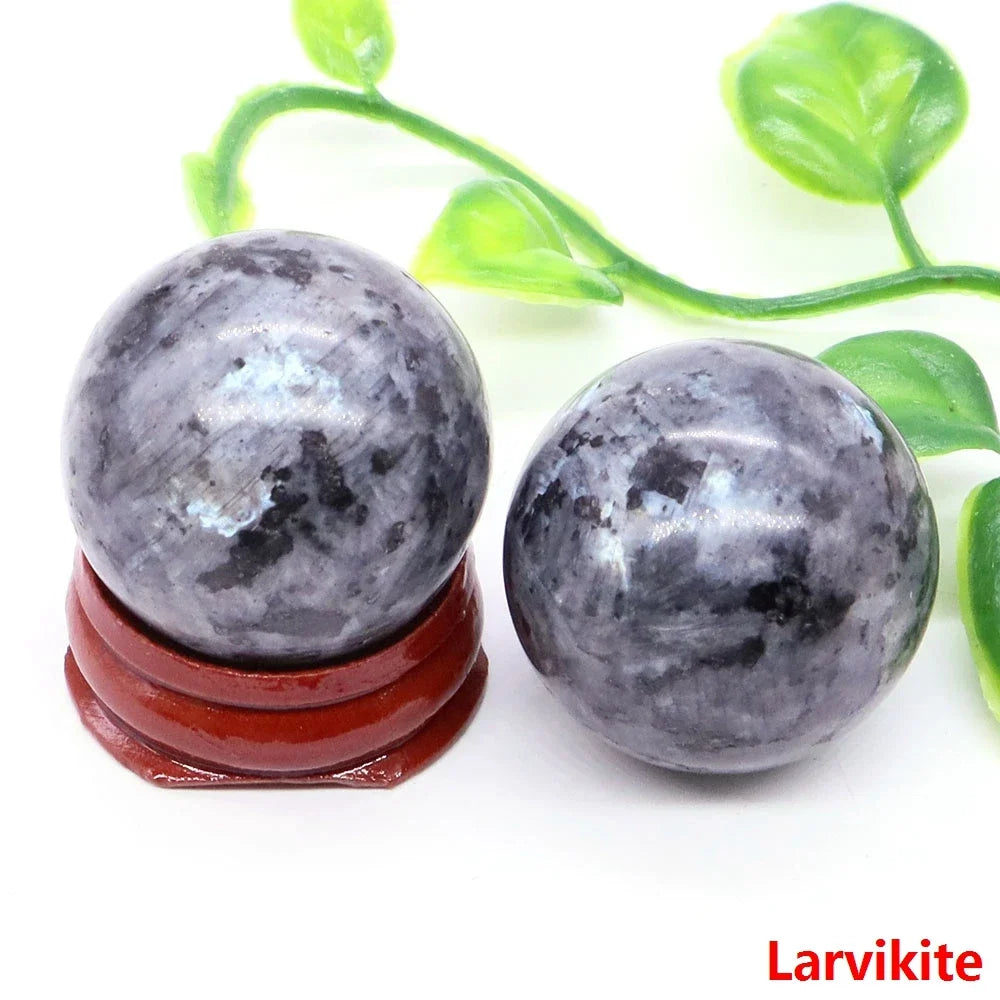 30MM Crystal Ball Natural Reiki Healing Quartz Stone Globe Energy Gemstone Fengshui Sphere Wicca Chakra Massage Home Decor Gifts
