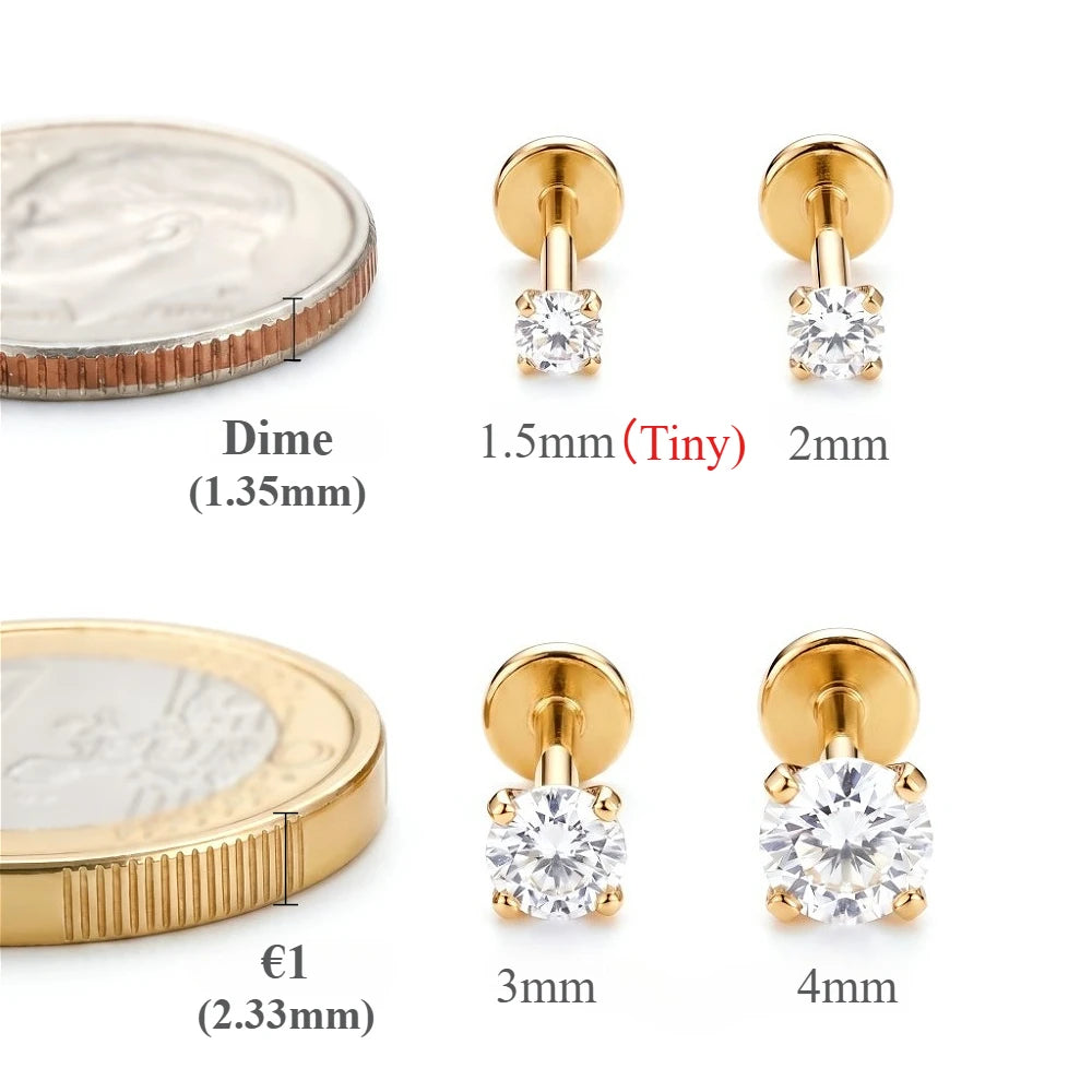 Stainless Steel Eearring Nose Stud Cartilage Piercing Jewelry